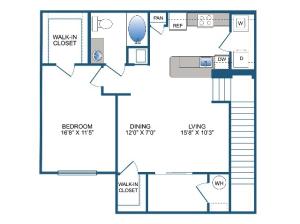 Chalfont | 1 bed 1 bath | 875 sq ft