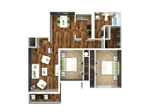 2 Bedroom 1.5 Bath