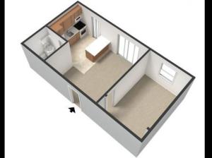 1 bedroom floor plan at Walnut Place Apartments
