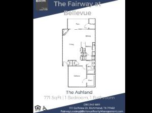 The Ashland - 1 Bedroom | 1 Bath 711 Sq Ft