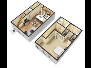 Bach - One bed One and One Half Bath - 930 sqft