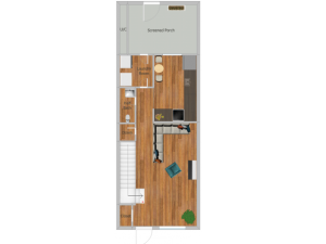 1st Floor - Two-Bedroom Townhouse