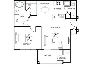 1 Bedroom Floor Plan