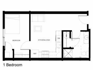 1 Bedroom 1 Bathroom