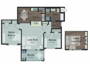 2 bedroom 2 bathroom Bellota Premier floor plan