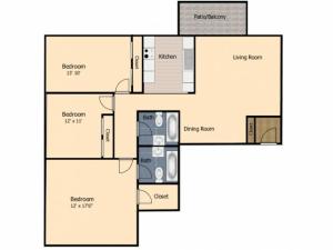 3 bedroom 2 bath