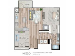 1 Bedroom Floor Plan