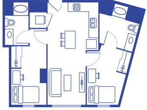 2 BEDROOM, 2 BATH A