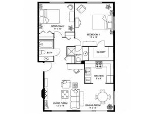2 Bedroom/2 Bathroom