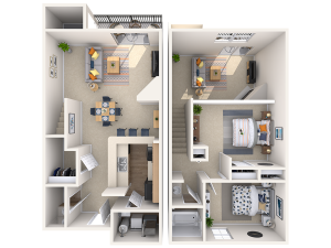 2 Bed / 1.5 Bath