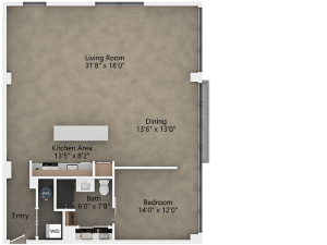 View of B2.3 Floor Plan at Reverb KC