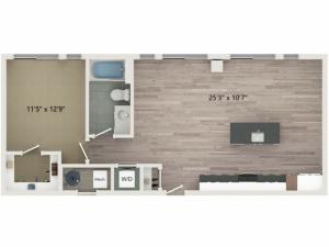 A6 Floor Plan | 1 Bedroom with 1 Bath | 791 Square Feet | Sugarmont | Apartment Homes