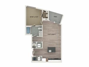 A7 Floor Plan | 1 Bedroom with 1 Bath | 711 Square Feet | Sugarmont | Apartment Homes
