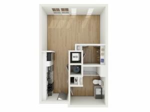 S1 Studio Floor Plan | 2501 Beacon Hill | Kansas City, MO Apartments