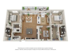 Two Bedroom Penthouse w/Den - PH