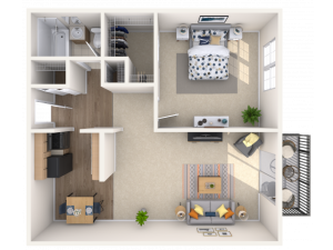 1 bedroom, 1 bathroom apartment home