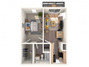 1 bedroom, 1 bathroom apartment home