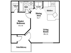 One Bedroom, One Bath