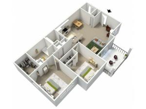 Two Bedroom, One Bath