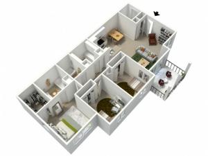 Three Bedroom, Two Bath