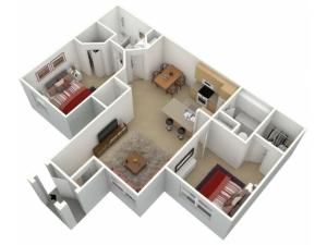 Hibiscus - Two Bedroom, One Bath,1st Floor