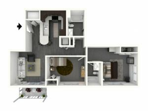 Two Bedroom, Two Bath - Medium