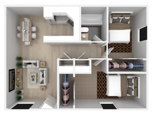 2 BEDROOM 1 BATH SMALL