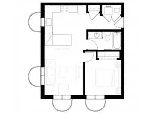 1x1L | 1 bed 1 bath | from 680 square feet