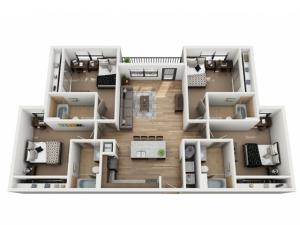 D4-A | 4 bed 4 bath | from 1368 square feet