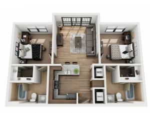 B2 | 2 bed 2 bath | from 859 square feet