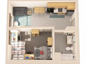 1x1 | 1 bed 1 bath | from 417 square feet