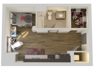 STDIO | Studio1 bath | from 416 square feet