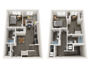TH-C2 | 3 bed 4 bath | from 1260 square feet