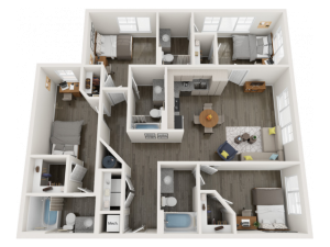 D1 | 4 bed 4 bath | from 1431 square feet