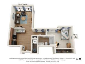 1 Bedroom 1 Bathroom A