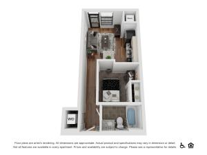 1X1A | 1 bed 1 bath | from 438 square feet