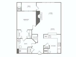 A2-GIG | 1 Bed 1 Bath | 755 sq ft