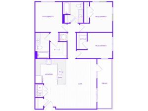 The Hartford | 3 bed  2 bath | 1543 sq ft