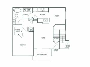 A2 | 1 bed 1 bath | 836 sq ft