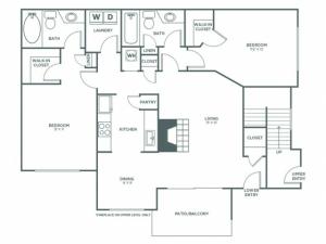B2 | 2 bed 2 bath | 1120 sq ft