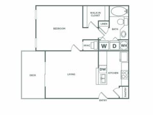 Madison Classic | 1 bed 1 bath | 720 sq ft