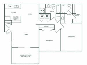 Oxford Elite | 2 bed 2 bath | 1290 sq ft