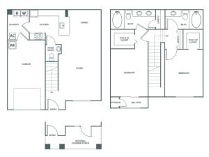 B1GIG | 2 bed 3 bath | from 1328 square feet