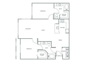B5R | 2 bed 2 bath | from 1234 square feet