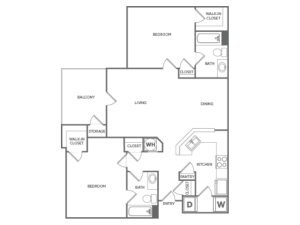 B1 Premium | 2 bed 2 bath | from 1,100 square feet
