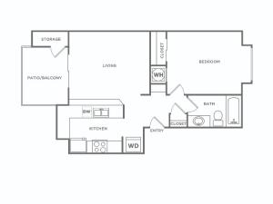One Bedroom | 1 bed 1 bath | 583 sq ft