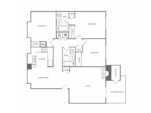 Three Bedroom | 3 bed 2 bath |  1495 sq ft