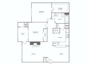 B2-GIG | 2 bed 1 bath | 967 sq ft