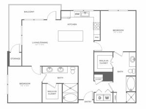 The Ross | 2 bed 2 bath | from 1251 square feet