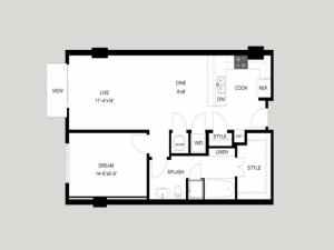 The Enfield | 1 bed 1 bath | from 874 square feet